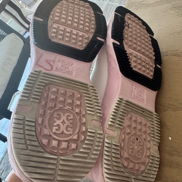G/FORE Womens Perforated MG4+ Golf Shoes - Snow/Blush Size 8.5 - Picture 5 of 6